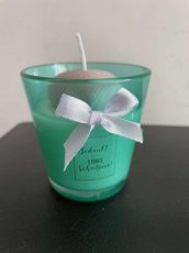 turquoise kaars met geur 1